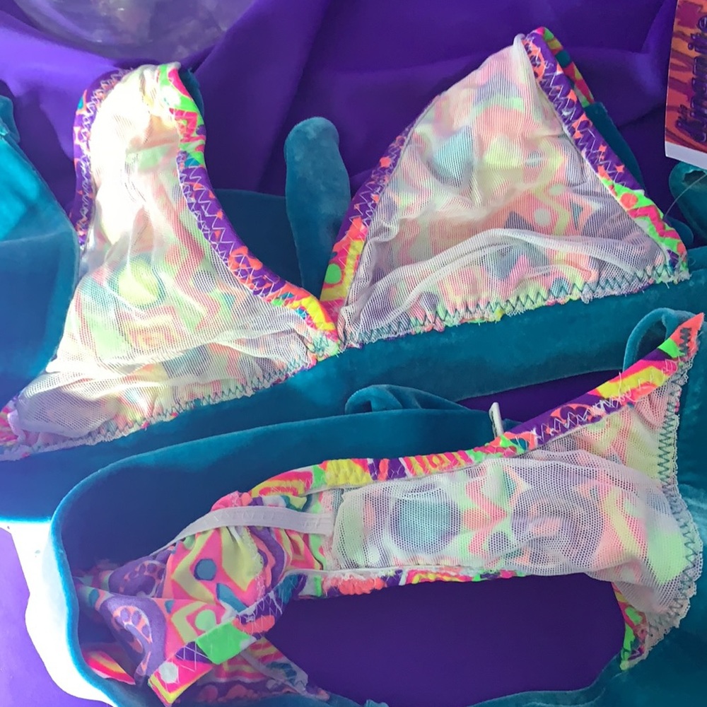 Candy Raver Velvet Hipster Retro Bikini S NWT - Picture 11 of 12